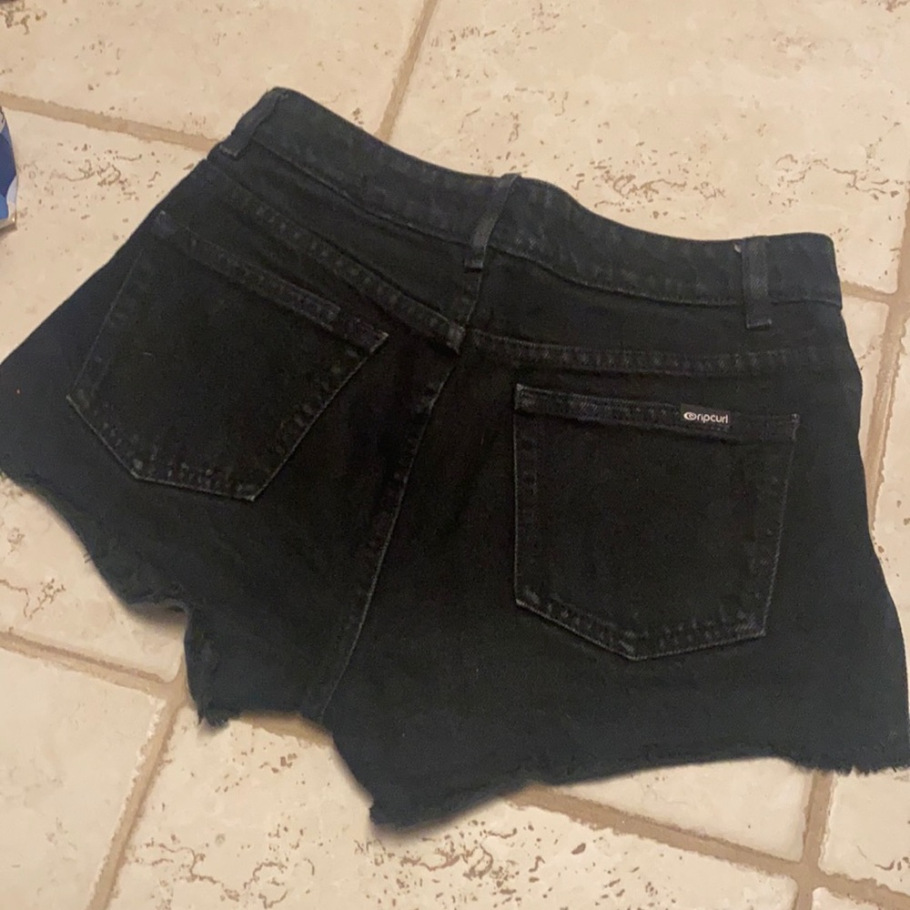 RIP CURL Black Denim Shorts